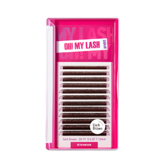 OH MY LASH Ресницы в пучках 2D-YY - 12 линий  коричневые  MIX  L  0.07  8 - 15мм