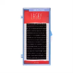 LOVELY Ресницы LASHY - 16 линий  черные   MIX  M  0.10 10 - 15мм
