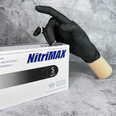 NITRIMAX Перчатки нитриловые ЧЕРНЫЕ  S  100шт