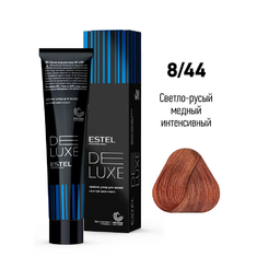 ESTEL DE LUXE Краска д/волос 60мл    8/44 светло - русый медный интенсивный