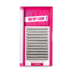 OH MY LASH Ресницы в пучках SPIRE - 12 линий  черные  MIX  D  0.07  7 - 13мм