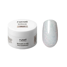 RUNAIL 9869 Моделирующий светоотражающий УФ - гель MILK DIAMOND 15мл