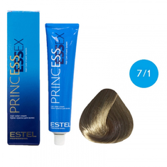 ESTEL PRINCESS ESSEX Крем - краска д/волос 60мл    7/1 средне - русый пепельный графит
