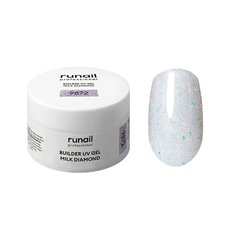 RUNAIL 9872 Моделирующий светоотражающий УФ - гель MILK DIAMOND 15мл