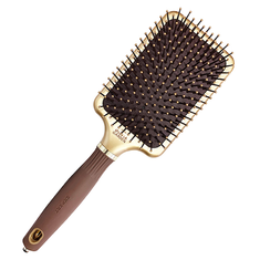 OLIVIA GARDEN Щетка EXPERT CARE RECTANGULAR NYLON BRISTLE GOLD BROWN L  ID2074