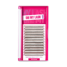 OH MY LASH Ресницы в пучках SPIRE - 12 линий  коричневые  MIX  C  0.07  7 - 13мм